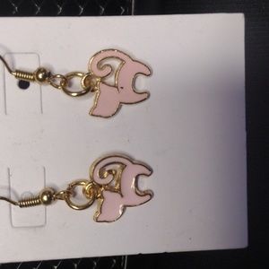 Pink Standing Cat Earrings